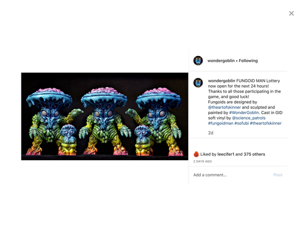 Wonder Goblin x Skinner Maui Wowie Fungoid Man Sofubi Art Toy Figure Set