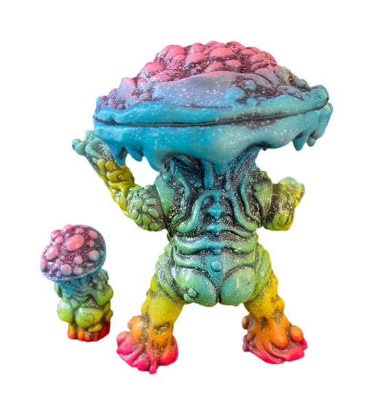 Wonder Goblin x Skinner Maui Wowie Fungoid Man Sofubi Art Toy Figure Set
