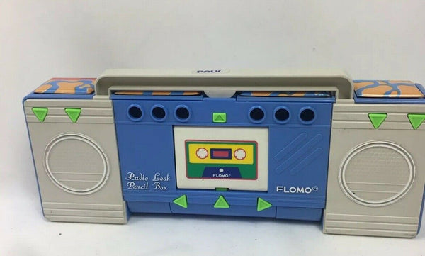 80's Flomo Boombox Fighter Jet F-15 Retro Pencil Case Multi-Compartment Vintage Stationary