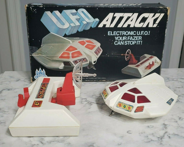 Vintage 1978 UFO Attack Electronic U.F.O.! Fazer Castle Toys Set w/ Original Box