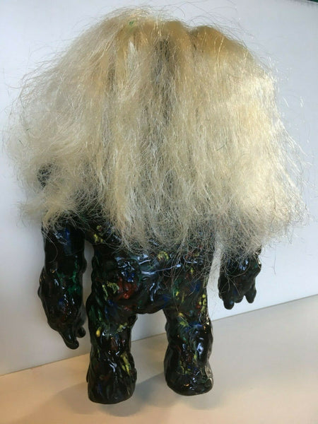 Monstro Primitivo Sofubi Custom Multi-Paint Rub on Black Spray Frank Mysterio Mexafubi Designer Art Toy