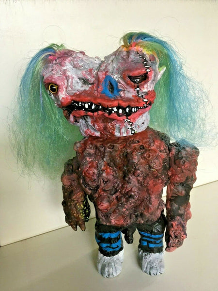 Monstro Primitivo Custom Frank Mysterio Clown Sofubi NYCC 1 of 1 Mexafubi Soft Vinyl Art Toy Figure