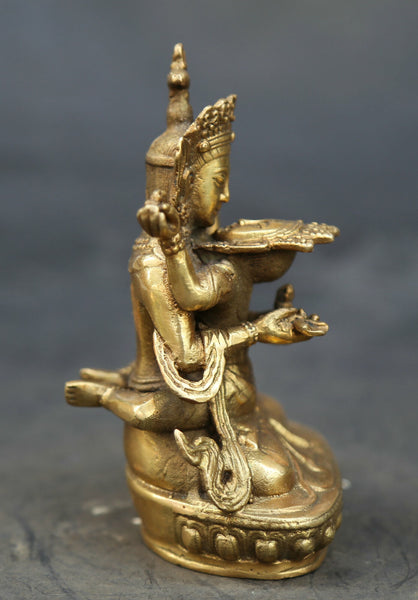 Mandkesvara Yab-Yum Tibetan Buddha Hevajra Tantric Bronze Gild Statue Erotic Buddhist Vajrayana Figure 4.3"