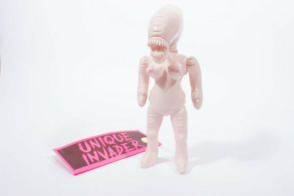 Kikkake Toy Unicue/Unique Invader Sofubi Blank Unpainted Nude Flesh A.I.IEN Adult Intelligence Alien Soft Vinyl Designer Toy Japan