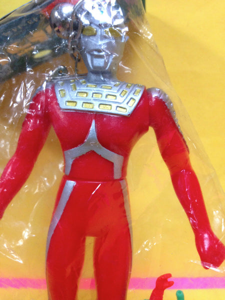 Vintage Popy Ultraman Ultra Seven Sofubi Keychain Soft Vinyl Figure +Keshi Kaiju Tsuburaya Nichion Toy