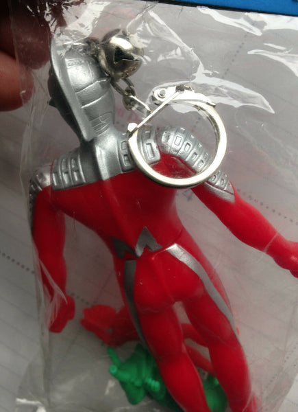 Vintage Popy Ultraman Ultra Seven Sofubi Keychain Soft Vinyl Figure +Keshi Kaiju Tsuburaya Nichion Toy