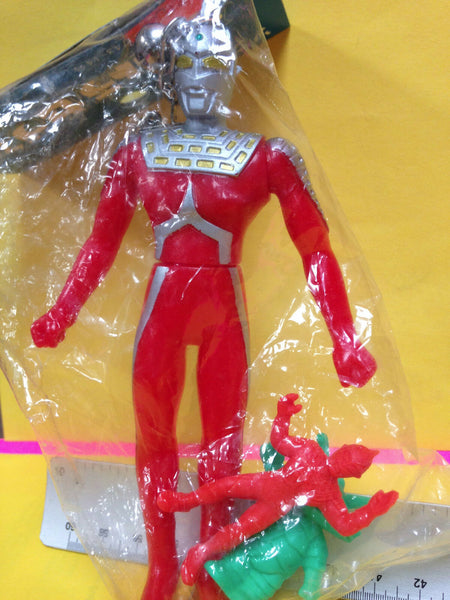 Vintage Popy Ultraman Ultra Seven Sofubi Keychain Soft Vinyl Figure +Keshi Kaiju Tsuburaya Nichion Toy