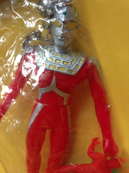 Vintage Popy Ultraman Ultra Seven Sofubi Keychain Soft Vinyl Figure +Keshi Kaiju Tsuburaya Nichion Toy
