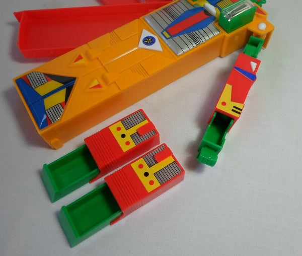 80's Gundam Yellow Robot Pencil Case Vintage 10'' Stationary Box w/ Mechanical Buttons w/ Package