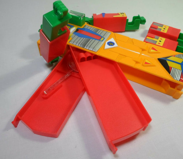 80's Gundam Yellow Robot Pencil Case Vintage 10'' Stationary Box w/ Mechanical Buttons w/ Package