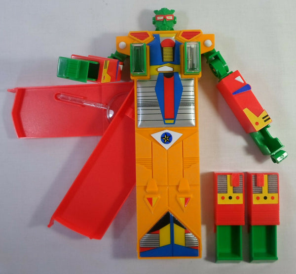 80's Gundam Yellow Robot Pencil Case Vintage 10'' Stationary Box w/ Mechanical Buttons w/ Package