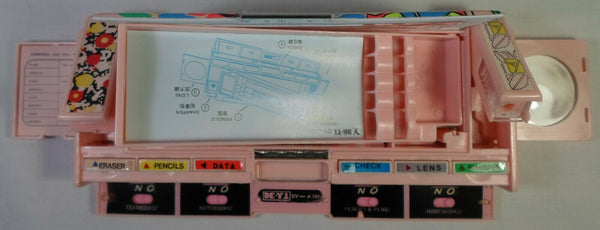 Snow White Vintage Mechanical Pencil Case 80s Greece Stationary Button Box