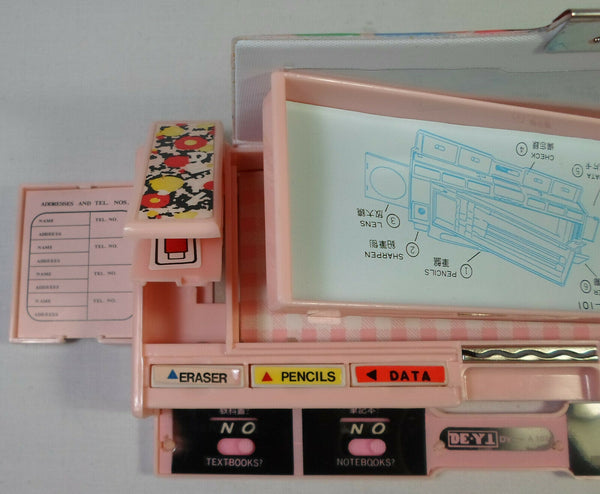 Snow White Vintage Mechanical Pencil Case 80s Greece Stationary Button Box