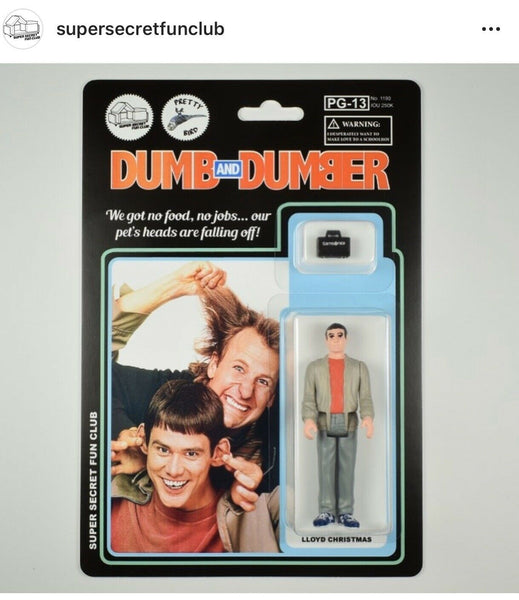 Dumb and Dumber Super Secret Fun Club Jim Carey / Lloyd Christmas Action Figure Carded Edition of 15