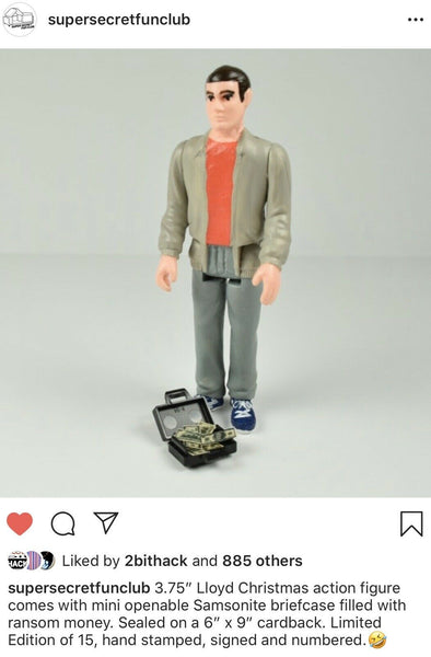 Dumb and Dumber Super Secret Fun Club Jim Carey / Lloyd Christmas Action Figure Carded Edition of 15