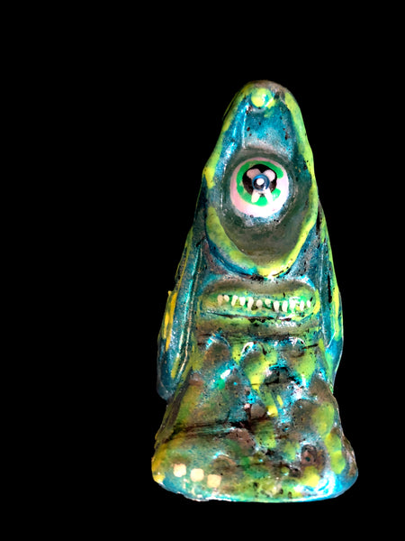 Yo Waddup It's YERBOI Blue Velvet Waffle Resin Art Toy Custom One-Off Figure by AEQEA