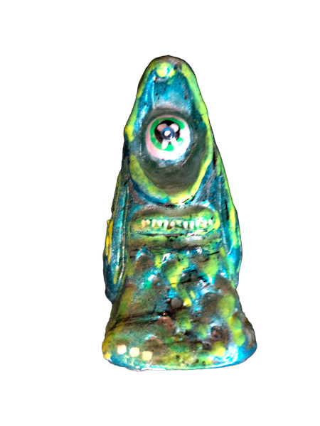 Yo Waddup It's YERBOI Blue Velvet Waffle Resin Art Toy Custom One-Off Figure by AEQEA