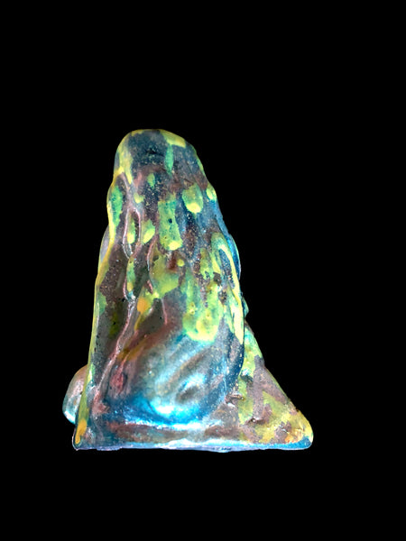 Yo Waddup It's YERBOI Blue Velvet Waffle Resin Art Toy Custom One-Off Figure by AEQEA