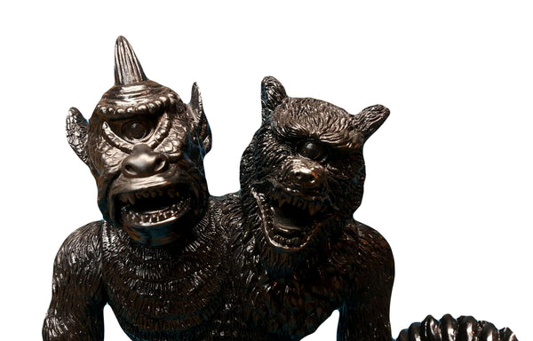 Akashik Records Toys Deathclops Sofubi 2-Head Cyclops Kaiju Unpainted Black Blank Soft Vinyl Designer Toy