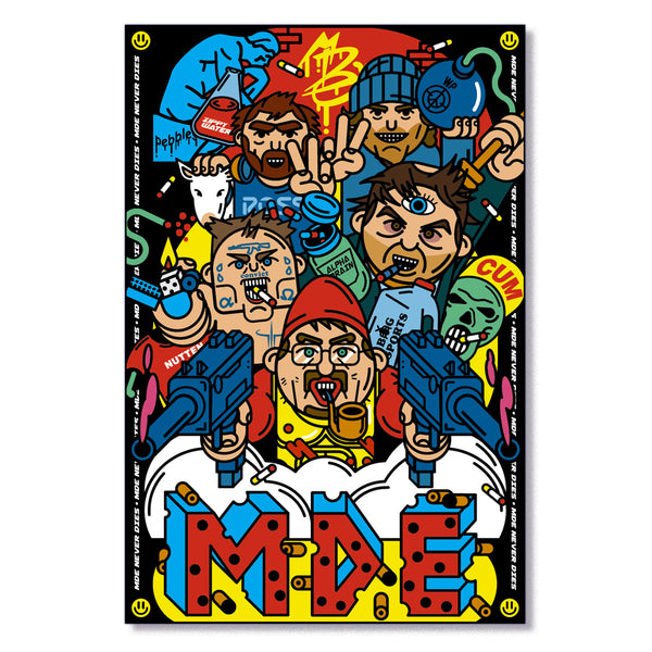 Million Dollar Extreme MDE Never Dies Bomb Squad Poster Art Print
