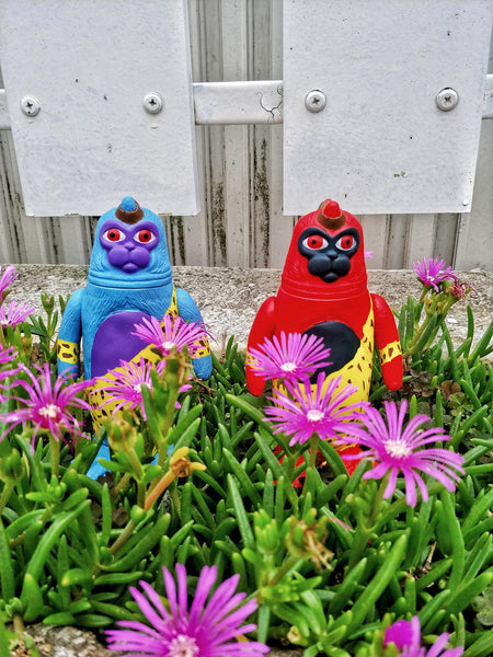 Sealmon Sofubi Blue Goblin Soft Vinyl Designer Art Toy by Montoz Studio Korea