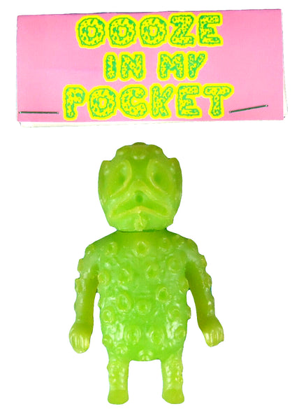 Blurble One Ooze-It Ooze In My Pocket Green Keshi Art Toy Rubber Figure Blank Unpainted Alien Monster