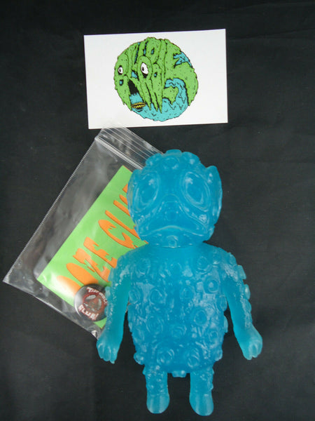 Blurble One Ooze-It Oozy Blank Blue GID Resin Figure DuBose Art Glow in the Dark Unpainted Alien Monster