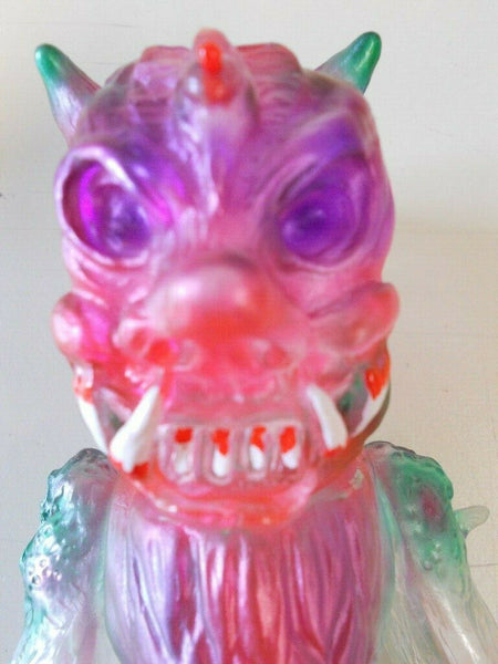 Bukimi Blasters Evil Demon Sofubi Clear Soft Vinyl Kaiju Custom Purple Pink Green Painted Shigeo Endo Designer Toy Figure