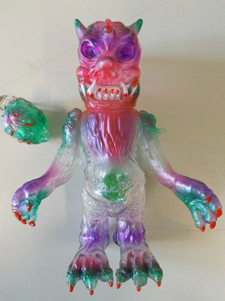 Bukimi Blasters Evil Demon Sofubi Clear Soft Vinyl Kaiju Custom Purple Pink Green Painted Shigeo Endo Designer Toy Figure
