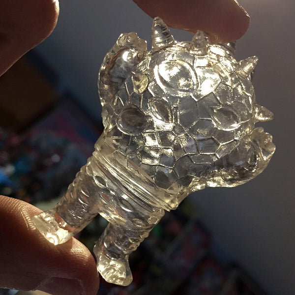Max Toy Co. Micro Eyezon Micro Kaiju Nagata Clear Sofubi Unpainted Sofvi Soft Vinyl Designer Toy