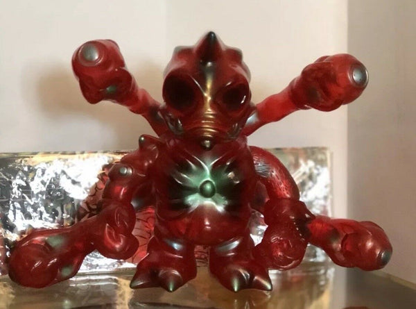 Cronic Maverasu Ruby Red Sofubi Kaiju Soft Vinyl Designer Art Toy w/ Metallic Paint