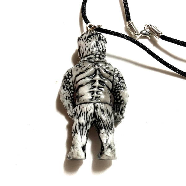 MVH Ollie VAG Vinyl Artist Gacha Necklace Custom Sofubi Pendant (White/Black)