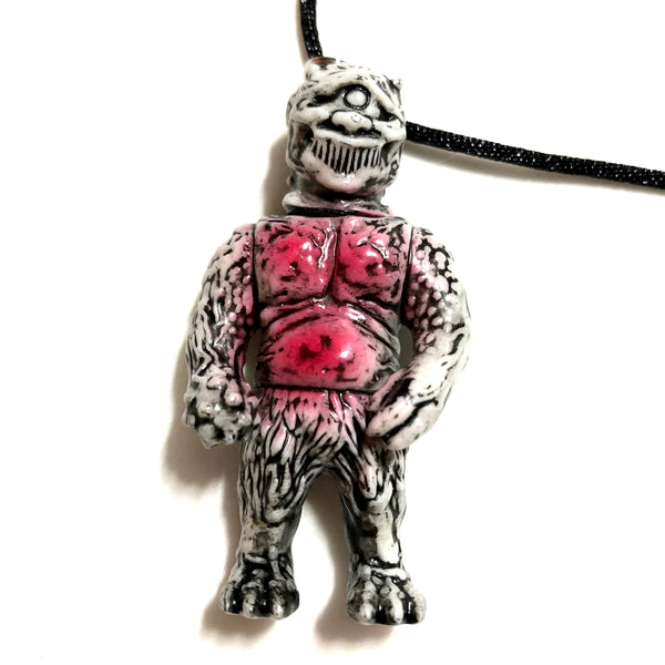 MVH Ollie VAG Vinyl Artist Gacha Necklace Custom Sofubi Pendant (White/Black)