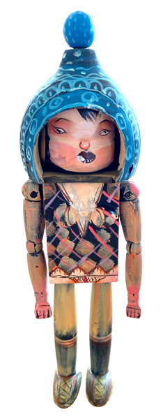 David Choe CHOEGAL Ningyoushi Designer Art Toy Handmade Painted Wooden Figure