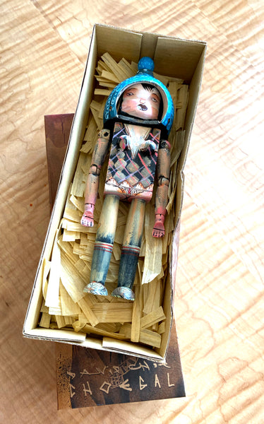 David Choe CHOEGAL Ningyoushi Designer Art Toy Handmade Painted Wooden Figure