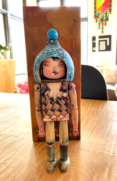David Choe CHOEGAL Ningyoushi Designer Art Toy Handmade Painted Wooden Figure