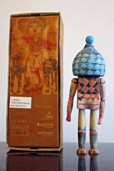 David Choe CHOEGAL Ningyoushi Designer Art Toy Handmade Painted Wooden Figure
