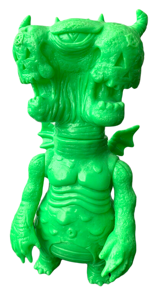 Frank Mysterio Antichristo 666 Sofubi Lime Green Blank Unpainted Soft Vinyl Art Toy