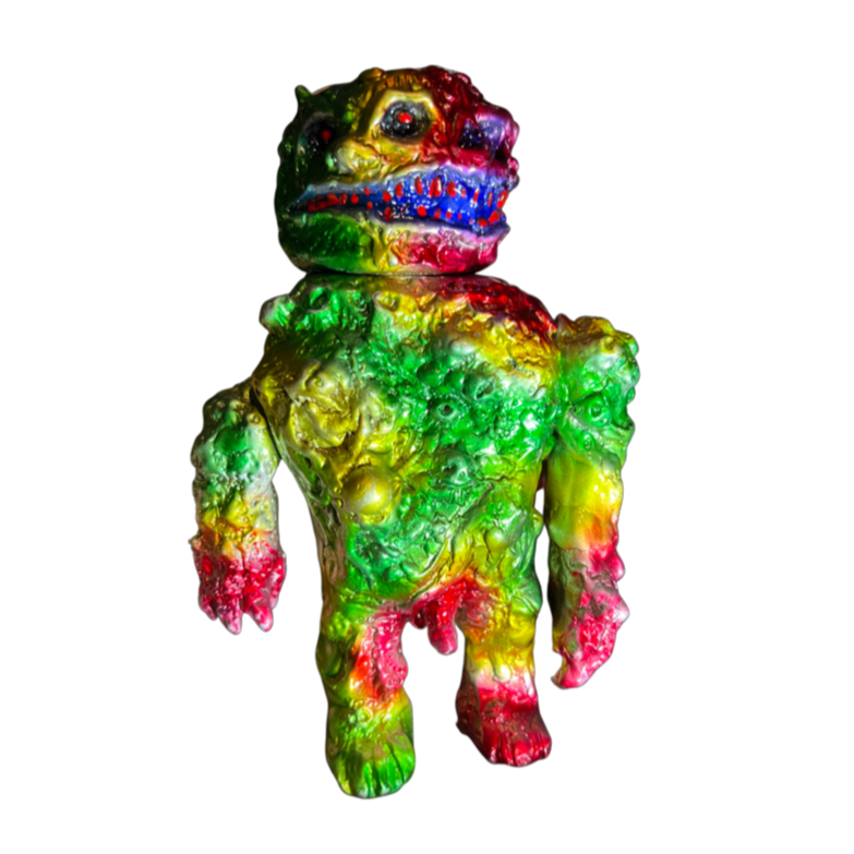 Frank Mysterio Primitivo Kaiju Sofubi Soft Vinyl Rainbow Painted Frank Mysterio Primitivo Kaiju Sofubi Soft Vinyl Rainbow Painted