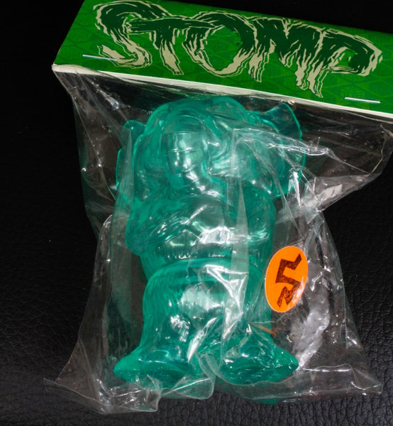 Gargamel X Kozik Pocket Kaiju Series Stomp Clear Green Unpainted Blank Sofubi Figure Japan Vinyl Designer Toy