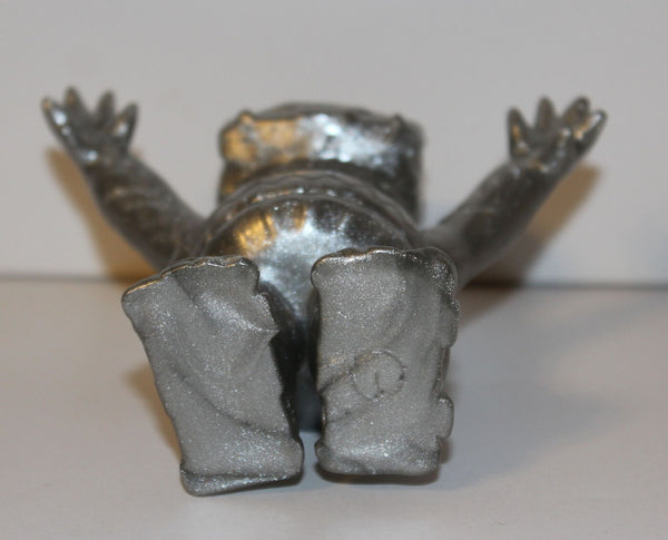 Gargame Smogun Mini Sofvi Silver Lame Unpainted Glitter Kaiju Sofubi Vinyl Figure Designer Art Toy