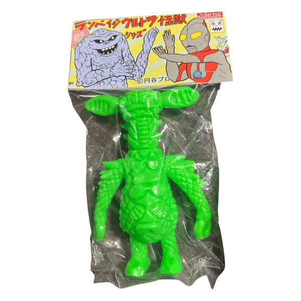 Gyango Green Sofubi Marmit x Rampage Toys Ultra Kaiju Series Blank Neon Green Soft Vinyl Figure