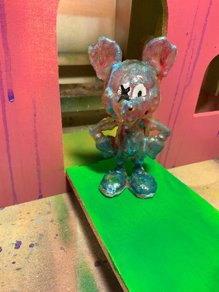 ICKY RAT Bubblegum Fucboi AEQEA Custom Artist Figure Resin Art Toy with Hand-Painted Cardback