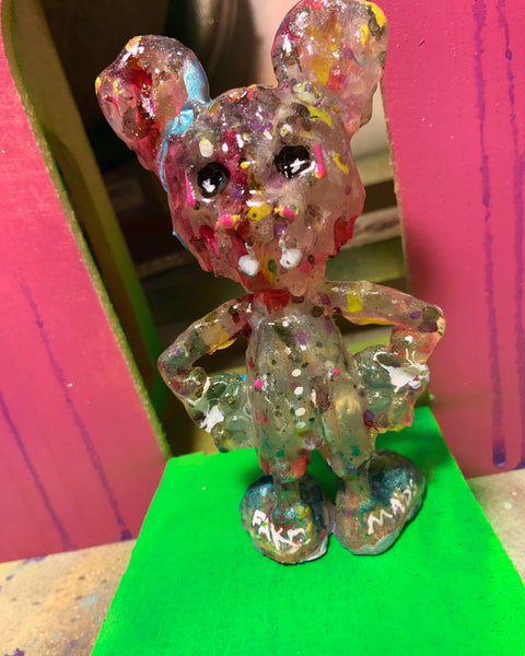 ICKY RAT Bubblegum Fucboi AEQEA Custom Artist Figure Resin Art Toy with Hand-Painted Cardback