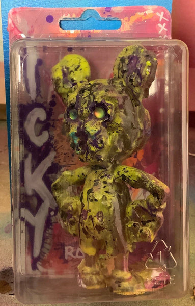 ICKY RAT McDownlow AEQEA Custom Artist Figure Resin Art Toy with Hand-Painted Cardback