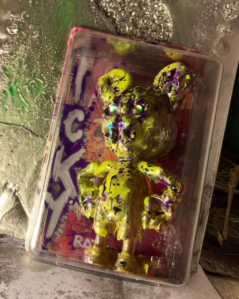 ICKY RAT McDownlow AEQEA Custom Artist Figure Resin Art Toy with Hand-Painted Cardback