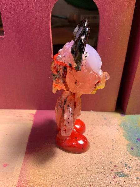 ICKY RAT Super Nerd AEQEA Custom Artist Figure Resin Art Toy with Hand-Painted Cardback