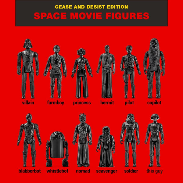 Magoob Space Movie Figure Set of 12 Cease & Desist Edition Bootleg Resin Art Toys