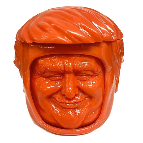 Make America Play Thing Lil' Prezzy Head Changing Sofubi Cheetoh Colorway Soft Vinyl Designer Toy Figure.jpg