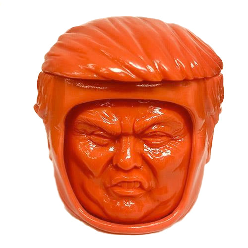 Make America Play Thing Lil' Prezzy Head Changing Sofubi Cheetoh Colorway Soft Vinyl Designer Toy Figure.jpg